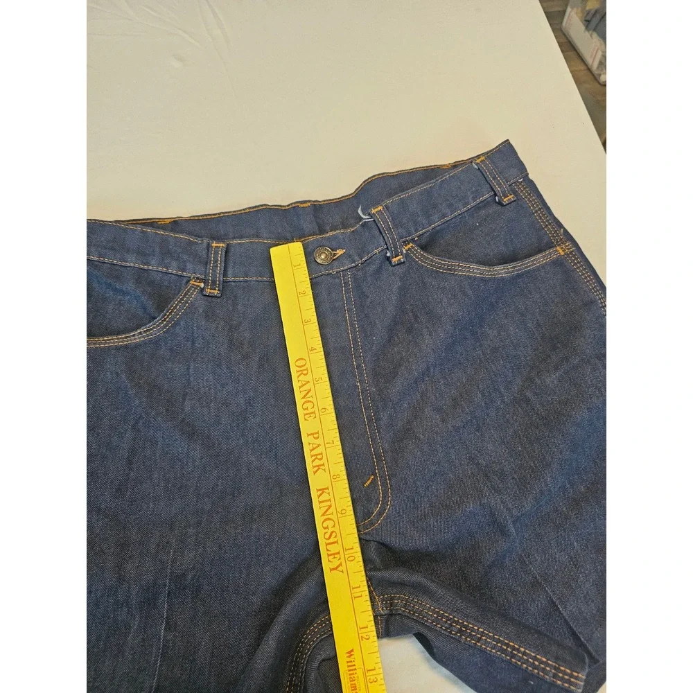 Vintage 60's Levis For Men Orange Tab Denim Shorts Dark Wash Indigo 35 Waist